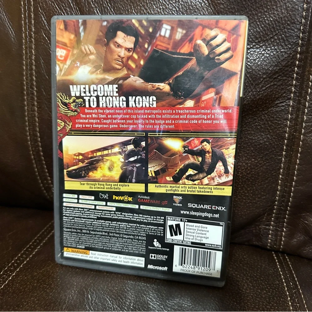 Sleeping Dogs (Microsoft Xbox 360, 2012) Complete CIB‎